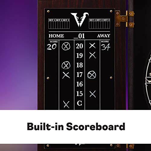 Deluxe Dartboard Cabinet with Integrated Pro Score and Cricket Scoreboard - style: Standard