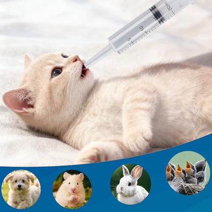 20ml Syringe with Measurement for Scientific Labs, Feeding Pets, Refilling and Measuring Liquids,Dispensing,with Cap (5PCS, 20ml) - size: 5PCS-20ml