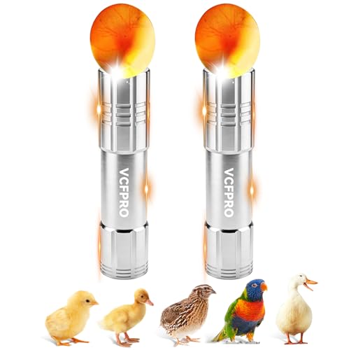 3.0 Upgraded Egg Candler Light【Smart LED Chip】【Certified Titanium Material】 | 3-in-1 Egg Candler Lamp for Chicken Eggs Typy Strong Waterproof Durable Ultra Battery Life, 2PCS Sliver - color: Silver, size: 2PCS-M