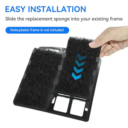 4 Pack Sponge Filter Media Pad Replacement for Penn-Plax Cascade 300 GPH Hang On Filter Aquarium Bio Sponge Filters Parts Filter Sponge Filter Foam for Aquarium Fish Tank Sump Turtle Tank Part#CPF510