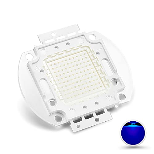 CHANZON High Power Led Chip 100W Royal Blue Plant Grow Light 440nm - 450nm | (3000mA / DC 30V - 34V / 100 Watt) SMD COB Emitter Diode Components Bead for DIY Hydroponic Aquarium Growing Lamps - color: K) Royal Blue (440nm)