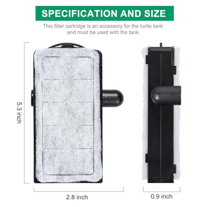 RunDuck Turtle Tank 3 Pack Filter Cartridges Filter Replacement