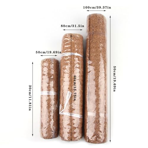 Coco Fiber Liner Roll, Coconut Liners Coco Mat for Planter Window Box Flower Basket, Coco Coir Sheet Coco Mats for Animal Pet Pad, Reptile Carpet, Garden Decoration (40 * 80cm) - size: 40*80cm