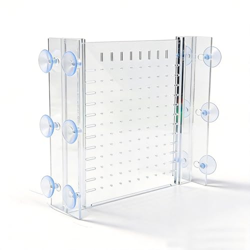 Fish Tank Divider, Adjustable Acrylic Separator for 5 Gallon Tanks | Fits 5-5.5 gallon aquariums, adjustable 7.3"-8.3" width, clear acrylic panel, dual suction cups, freshwater divider - size: 7x9(5Gallon )