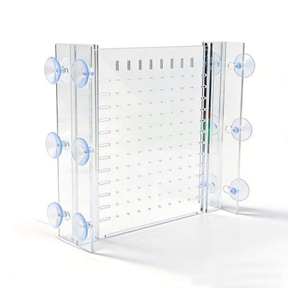 Fish Tank Divider Adjustable Acrylic Separator for 15-20 Gal Tanks | Fits 15-20 gallon aquariums, adjustable 11.2"-12.5" width, clear acrylic panel, dual suction cups, freshwater divider - size: 11.2x11(15-20Gallon )