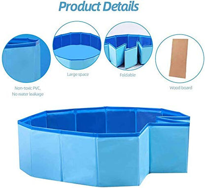 Foldable Collapsible Lizard Bathing & Cooling Swimming Pool, Durable Bath Tub, Swimming Bath Water Washer for Bearded Dragons Hedgehog Hamster & Small Animals, Bonus - Bearded Dragon Swim Float - size: 50x8cm(19.7''x3.2')