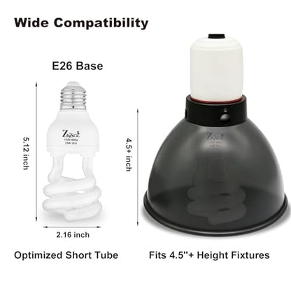 UVB Light Bulb for Reptiles 15W 10.0 High UVB-Transmitting-Glass Tube Spiral Lamp UVA UVB Reptile Light for Bearded Dragon - size: 15W10.0