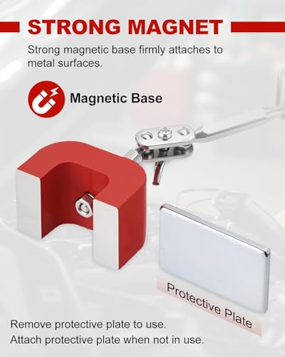 Inspection Welding Mirrors with Magnetic Base Adjustable Arm Machine Tool | for Auto Mechanics Machinists Craftsmen Technicians Use in Confined Spaces