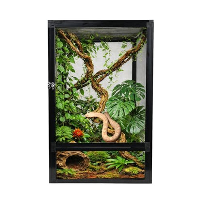33 Gallon Reptile Enclosure 26"x17"x17" Mesh Chameleon Cage,Superior Ventilation Vertical Screen Tank for Chameleon,Crested Geckos,Leopard Geckos,Bearded Dragon,Lizards,Spider,Butterfly