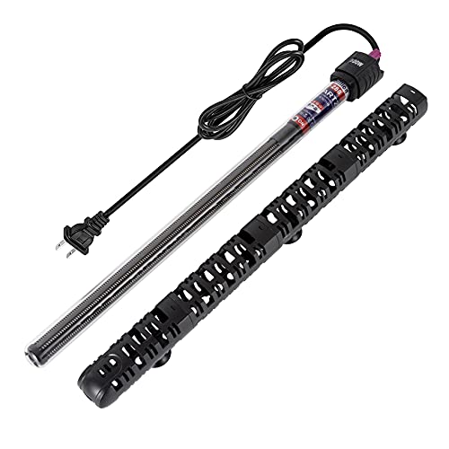 100W/300W/500W Aquarium Heater 500 Watt Fish Tank Heater Submersible Auto Thermostat Turtle Tank Heater 40-90 Gallon with Protective Sleeve and 3 Suckers - color: 500W (for 50-90 gallon)