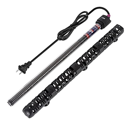 100W/300W/500W Aquarium Heater 500 Watt Fish Tank Heater Submersible Auto Thermostat Turtle Tank Heater 40-90 Gallon with Protective Sleeve and 3 Suckers - color: 500W (for 50-90 gallon)