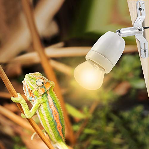 CHICIRIS 300W Lamp Socket, 360° Rotatable Heating Light Adjustable Bracket Kit with One-Button Switch, E26/E27 Ceramic Lamp Holder, for Aquarium, Lizard, Tortoise, Snake (Without
