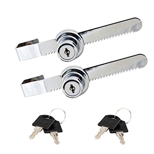 Sissinda Sliding Glass Door Lock Display Case Lock Ratchet Lock with Chrome Finish, Security, Keyed Alike Showcase Display (2 PC) - size: 2 PC
