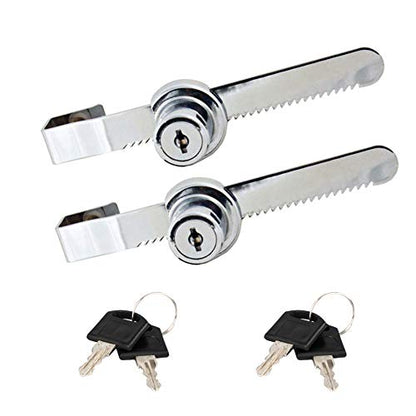 Sissinda Sliding Glass Door Lock Display Case Lock Ratchet Lock with Chrome Finish, Security, Keyed Alike Showcase Display (2 PC) - size: 2 PC