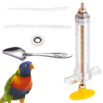Baby Bird Feeding Syringe Set, Small Pet Parrot Feeding Tubes for Birds, Hand Feeding Tubes Kit Parrot Feeder Food Feeding & Watering Supplies for Small Pet Baby Birds (50ML) - color: 50ML