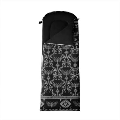 Erosebridal Hawk Moth Sleeping Bag for Kids Spooky Aztec Wearable Camping Blanket for Hiking Outdoor Travel Hunting Sleep Bag - color: Black Hawk Moth