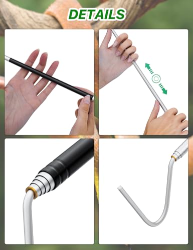 Snake Hook 40" – Telescopic Stainless Steel Reptile Grabber Stick for Safely Handling Snakes and Lizards, Lightweight & Portable Catcher Tool