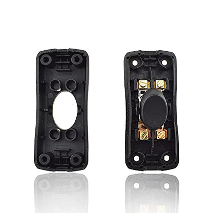 Hahiyo 2A 250V Inline Cord Switch Rocker Button Double Pole Feed-Through Control Switches Compact Wiring Design Easy Install Multi-Function 1 PCS for Kitchen Light Bedroom Table Lamp Light Gauge Wire