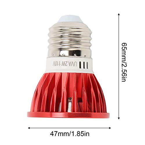 ciciglow Reptile Heat Lamp Bulb, Simulates Environment, 2W LED Energy Saving with E27 Standard Thread, Night for Lizards, Snakes, Frogs (ND-28 110v)