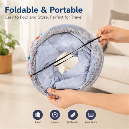 2 Packs Guinea-Pig Rabbit Tunnel Pet Fun Tunnel, Bunny Tunnel,Tube Pet Hideaway, Bunny Hamster Hideout Small Animal Activity Tunnels Hideaway Accessories for Dwarf Rabbits Kitty