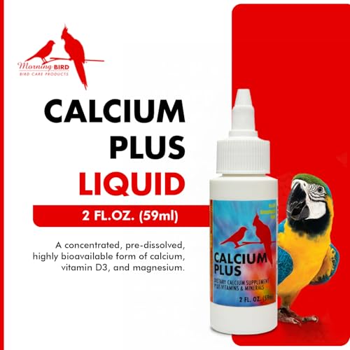 Calcium Plus Liquid 2 Fl Oz - Wellness and Breeding Support | Calcium Supplement - Supports Healthy Growth, Bone Strength, Breeding, Brain and Muscle Function, and Wellness for All Birds - size: 2 Fl Oz