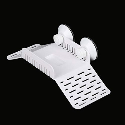 Turtle Basking Platform | Secure Floating Dock with Food Bowl & Suction Cups | Aquarium Reptile Tank Terrace for Climbing/Resting/Feeding
