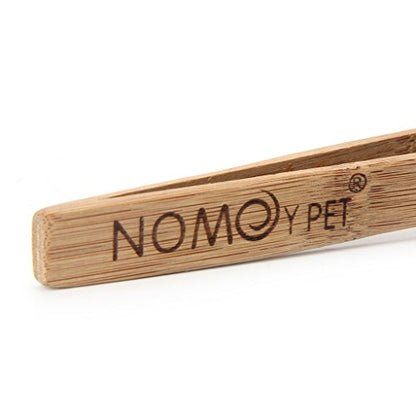 Youngy Angled Reptile Terrarium Feeding Tongs Tweezers Eco-Friendly Bamboo Feeding Tool
