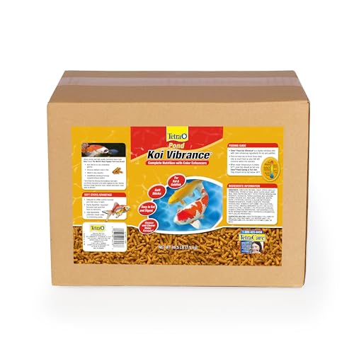 Tetra Pond Koi Vibrance Soft Sticks, Floating Pond Fish Food, 16.5 lbs | Daily Diet for Koi Fish and Ornamental Goldfish, Feed When Water is Above 50 Degrees, Highly Digestible, Clean & Clear Water - size: 16.5 Pound (Pack of 1)