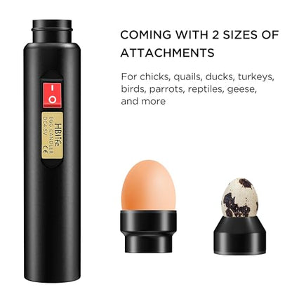 HBlife Egg Candler Wireless Rechargeable LED Bright Cool Light, Egg Candler Tester for Monitoring Eggs Development with 2 Soft Rubber - style: Classic
