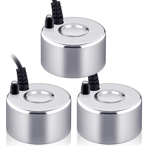 Maitys 3 Pcs Mist Maker Fogger Small Ultrasonic Fog Machine Fountain Halloween Cauldron Mister Fogger Water Garden Pond Foggers Air Humidifier with 12 LED Light Flashes for Party