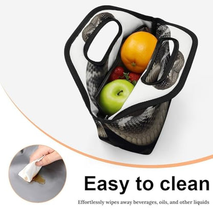 Cobra Snake Lunch Bag for Women/Men, Lunch Box Bag Insulated, Lunch Tote Reusable Portable for Work Outdoor Travel And Picnic Beach