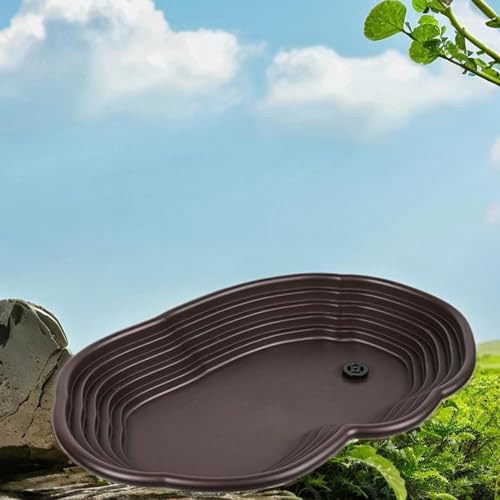 Reptile Feeding Dish Reptile Feeding Water Bowl Turtle Water Bowl Reptile Bathing Pool for Semi Aquatic Chameleon Gecko Rest, Hose Drain - color: hose drain