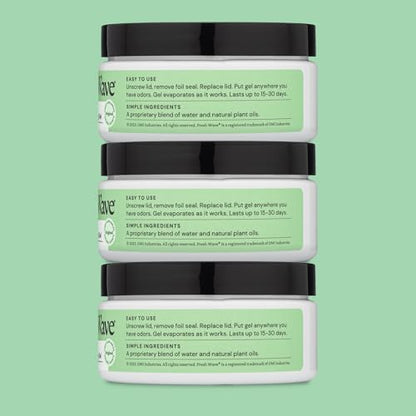 Fresh Wave Original Odor Eliminator Gel 3-Pk 7 oz - Air Freshener for Home | Plant-based essential oils. Lasts 15-30 days per jar. No plug-in needed. Pet-safe, closet and bathroom deoderizer. - size: 7 Fl Oz (Pack of 3)