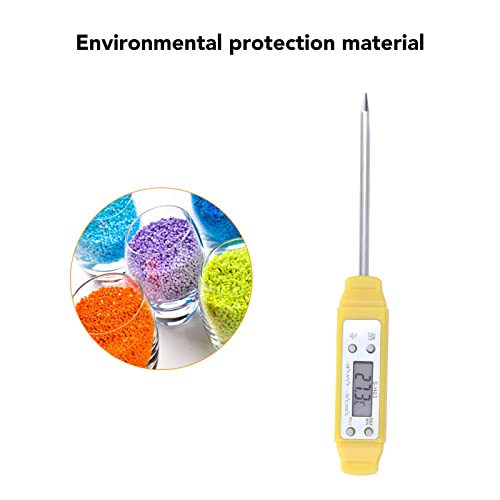 Akozon Digital Food Thermometer Automatic Calibration Pen High Accuracy Electronic Pocket Thermometer Yellow Home and Family Appliance and Decor