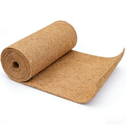 Coco Coir Liner, 16x120 inch Natural Coconut Liners for Planters Flower Basket, Coconut Fiber Mat Garden Decoration Animal Pet Pad Reptile Carpet Snow Mat