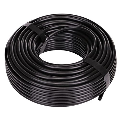Raindrip 016010T 1/4-Inch Drip Irrigation Supply Tubing, 100-Foot., for Drip Irrigation, Drip Emitters, Irrigation Parts, Systems, Black Polyethylene - size: 1