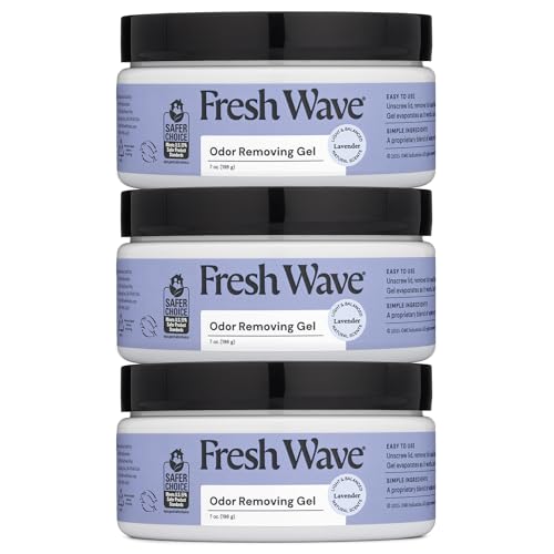 Fresh Wave Lavender Odor Eliminator Gel 3-Pk 7 oz - Air Freshener for Home | Plant-based essential oils. Lasts 15-30 days per jar. No plug-in needed. Pet-safe, closet and bathroom deoderizer. - size: 7 Fl Oz (Pack of 3)