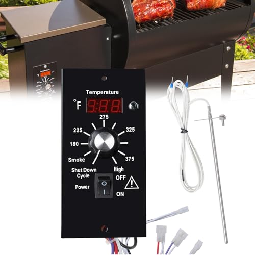 Digital Thermostat Kit Compatible with Traeger Pellet Grills, LED Panel | BAC200 BAC388 BAC389 BAC382 Replacement Parts, 7" RTD Temperature Sensor Probe, Temperature Control Kit, Smoker Grill Upgrade - style: Compatible with Traeger Pellet Grills BAC236 K
