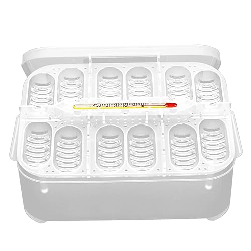 Reptile Incubation Box Reptile Incubator Egg Tray Hatching Box with 12 Grids for Turtle Gecko Lizards Mane