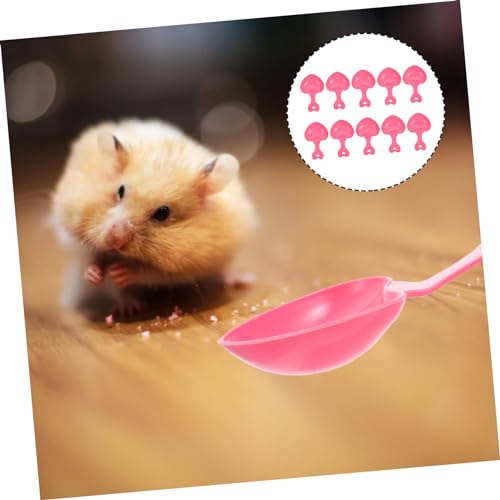 Happyyami 10pcs Love Spoon Pet Food Scoop Reptile Feeding Spoon for Small Animals