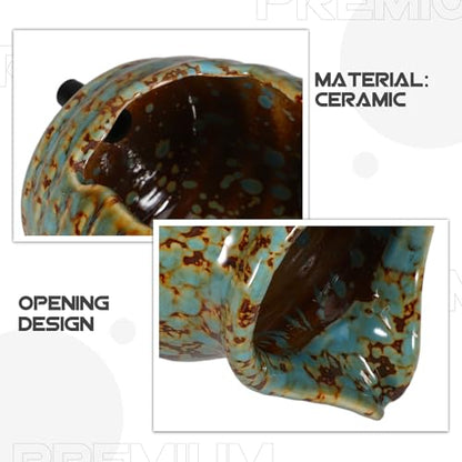 Ceramic Pot Water Fountain Indoor Outdoor Tabletop Circulating Water Jar with for Garden Patio Courtyard Decor