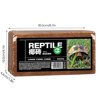 Coir Substrate for Reptile Natural Moisturizing Husk Bedding | Coirfiber Substrate Coir Husk Reptile Tortoise Snakes Hermit Crabs Burrowing Animals Natural Habitat Accessories Bedding