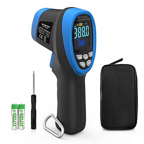 BT-1500C Pyrometer Non Contact Laser Infrared Thermometer Measures -58℉ to 2732℉ (-50℃ ~ 1500℃) High Temp, IR Temperature Gauge with Color LCD (NOT for Human Temp) - color: BT-1500C Blue