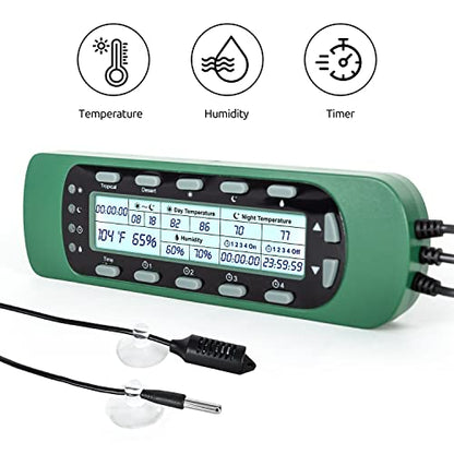 Repti Zoo Digital Reptile Thermometer Hygrometer Controller THC15N - color: Thermometer Hygrometer Controller