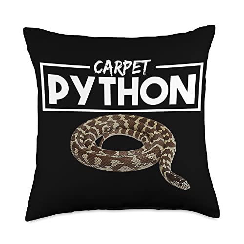 Carpet Python Reptiles Snake Lover Pet Reptile Owner Graphic Throw Pillow - size: 18x18