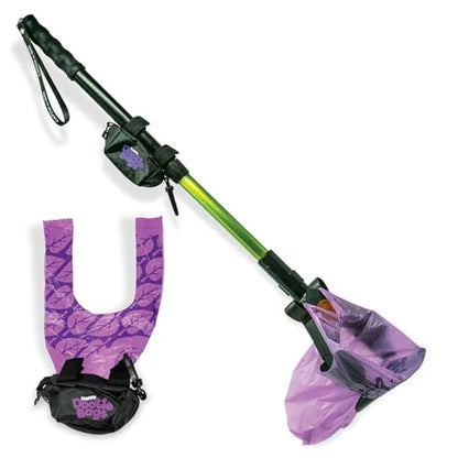 GoGo Stik, Catch-N-Go! Hybrid Catcher Scooper, Includes Strap on Roll Bag Dispenser with 10 Rolls Happy Dootie Bags. Clean, Quick, and Convenient.