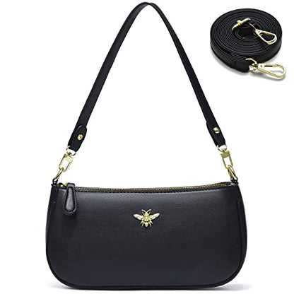 Small Tote Shoulder Bags Purses for Women Retro Classic Crossbody Bags Cute Clutch Purse and Handbag - color: 0-3-black