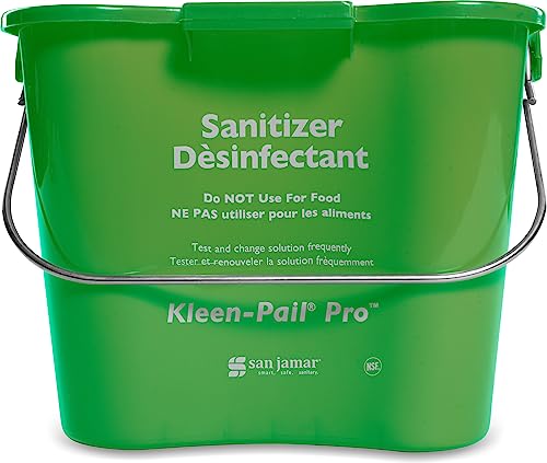 Kleen-Pail 1 1/2 gal Curved Rectangular Bucket, Green, Polypropylene KPP196GN - 1 Each - size: 6 Quarts