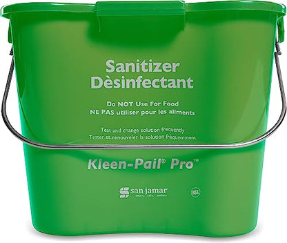 Kleen-Pail 1 1/2 gal Curved Rectangular Bucket, Green, Polypropylene KPP196GN - 1 Each - size: 6 Quarts