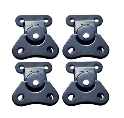 Butterfly Twist Latch and Keeper Metal Hardware Toggle Clamp Hasp Box Chest Closure with Screws for Flight Case,1.97" x 1.5" Black 4 Pcs